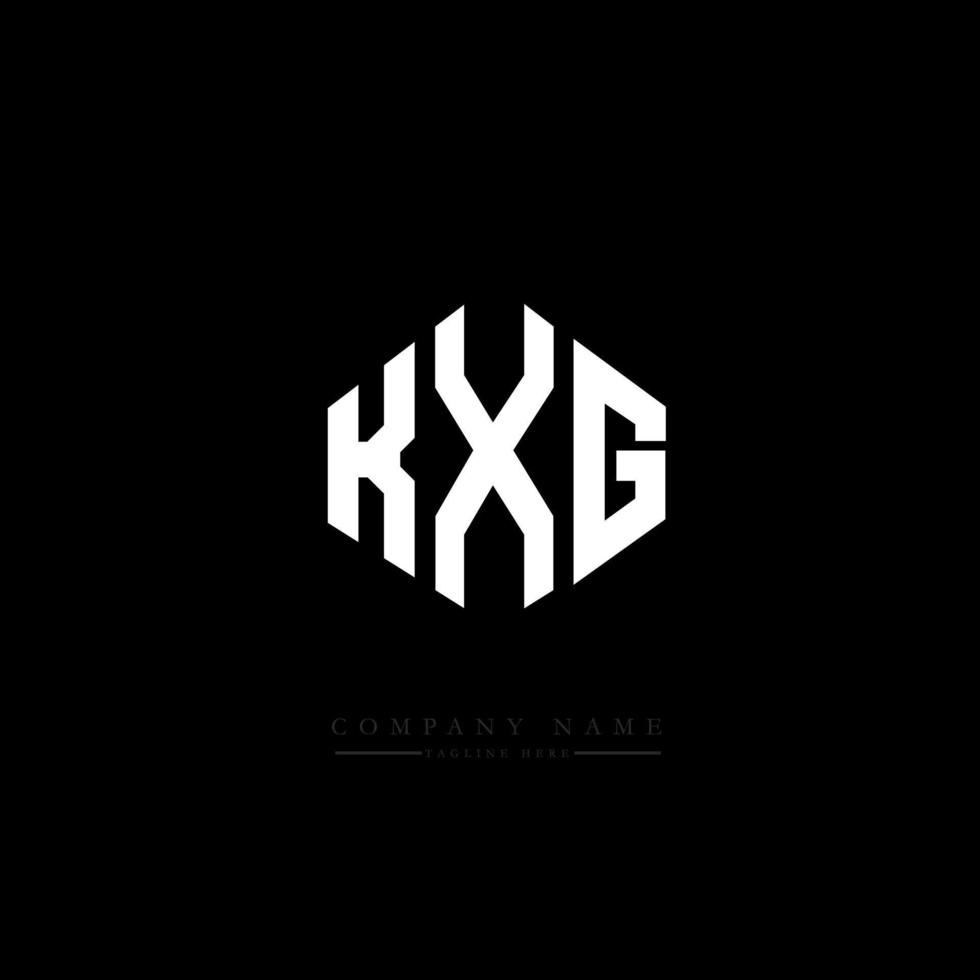 KXG letter logo design with polygon shape. KXG polygon and cube shape logo design. KXG hexagon vector logo template white and black colors. KXG monogram, business and real estate logo.