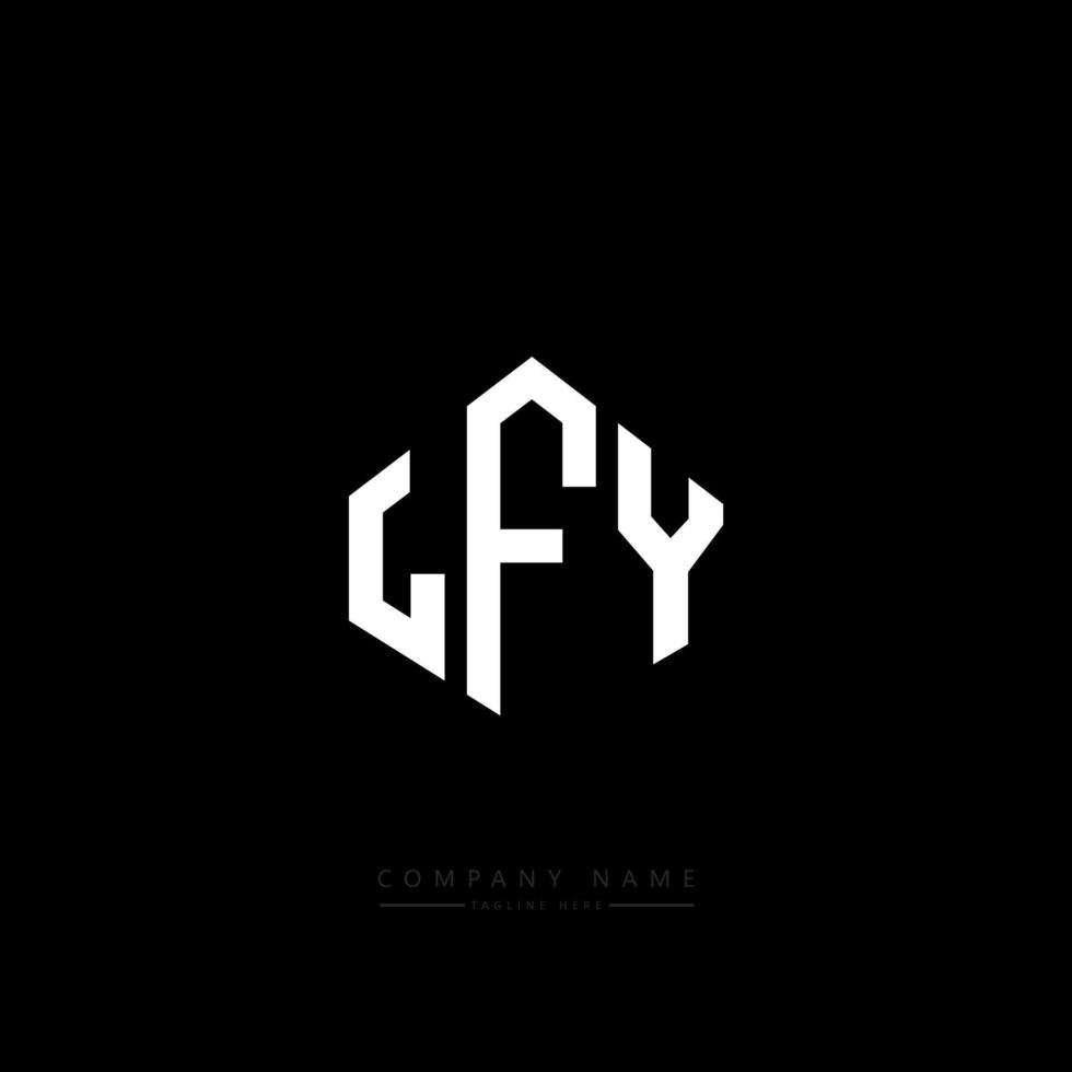 LFY letter logo design with polygon shape. LFY polygon and cube shape logo design. LFY hexagon vector logo template white and black colors. LFY monogram, business and real estate logo.