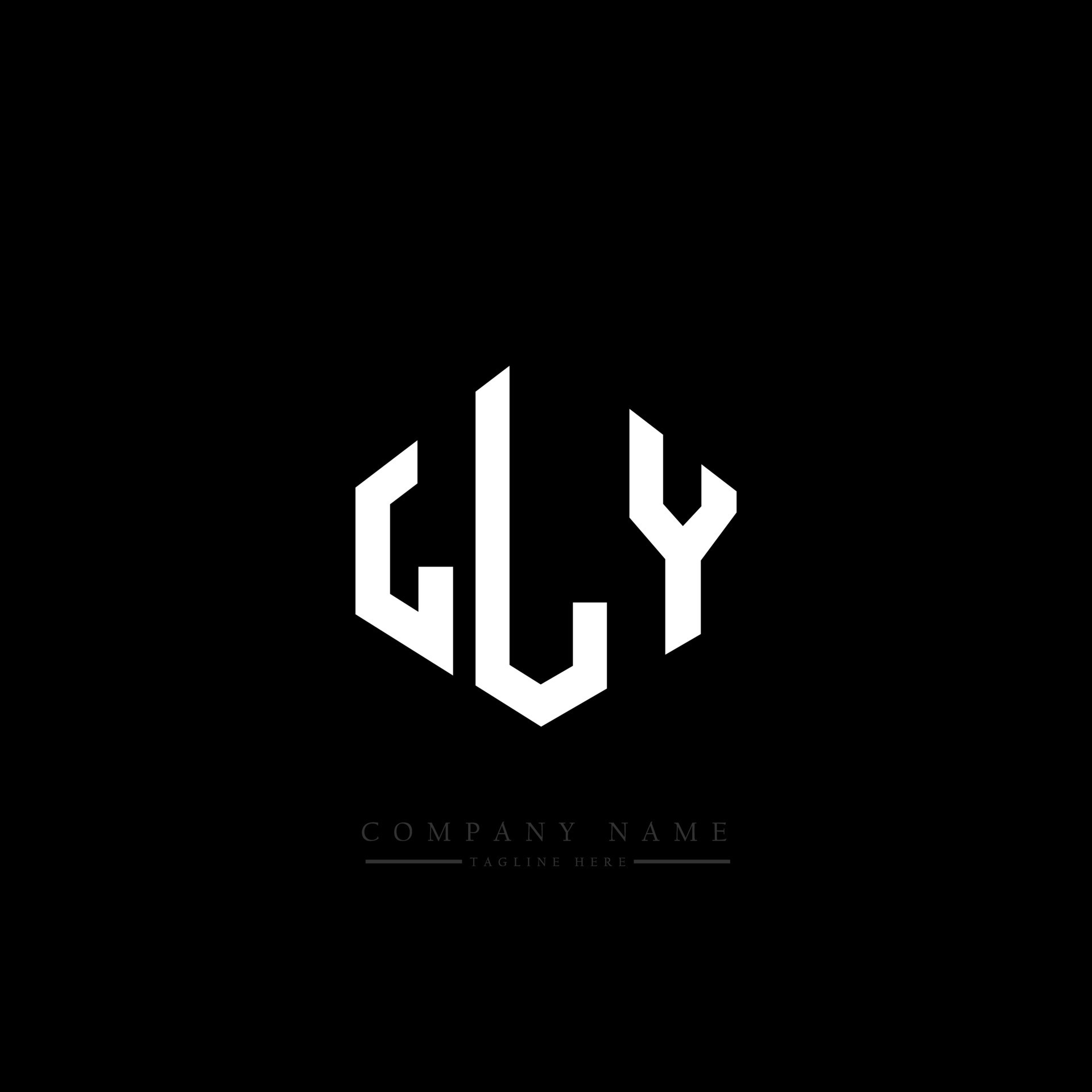 LLY letter logo design with polygon shape. LLY polygon and cube shape