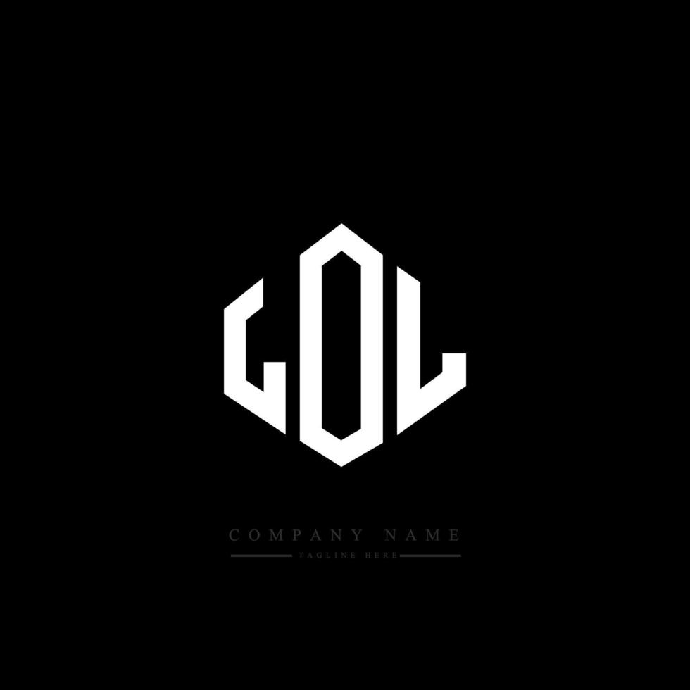 LOL letter logo design with polygon shape. LOL polygon and cube shape logo design. LOL hexagon vector logo template white and black colors. LOL monogram, business and real estate logo.