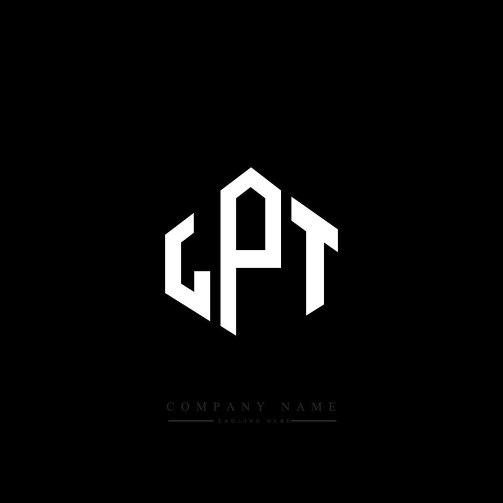 LPT letter logo design with polygon shape. LPT polygon and cube shape logo design. LPT hexagon vector logo template white and black colors. LPT monogram, business and real estate logo.