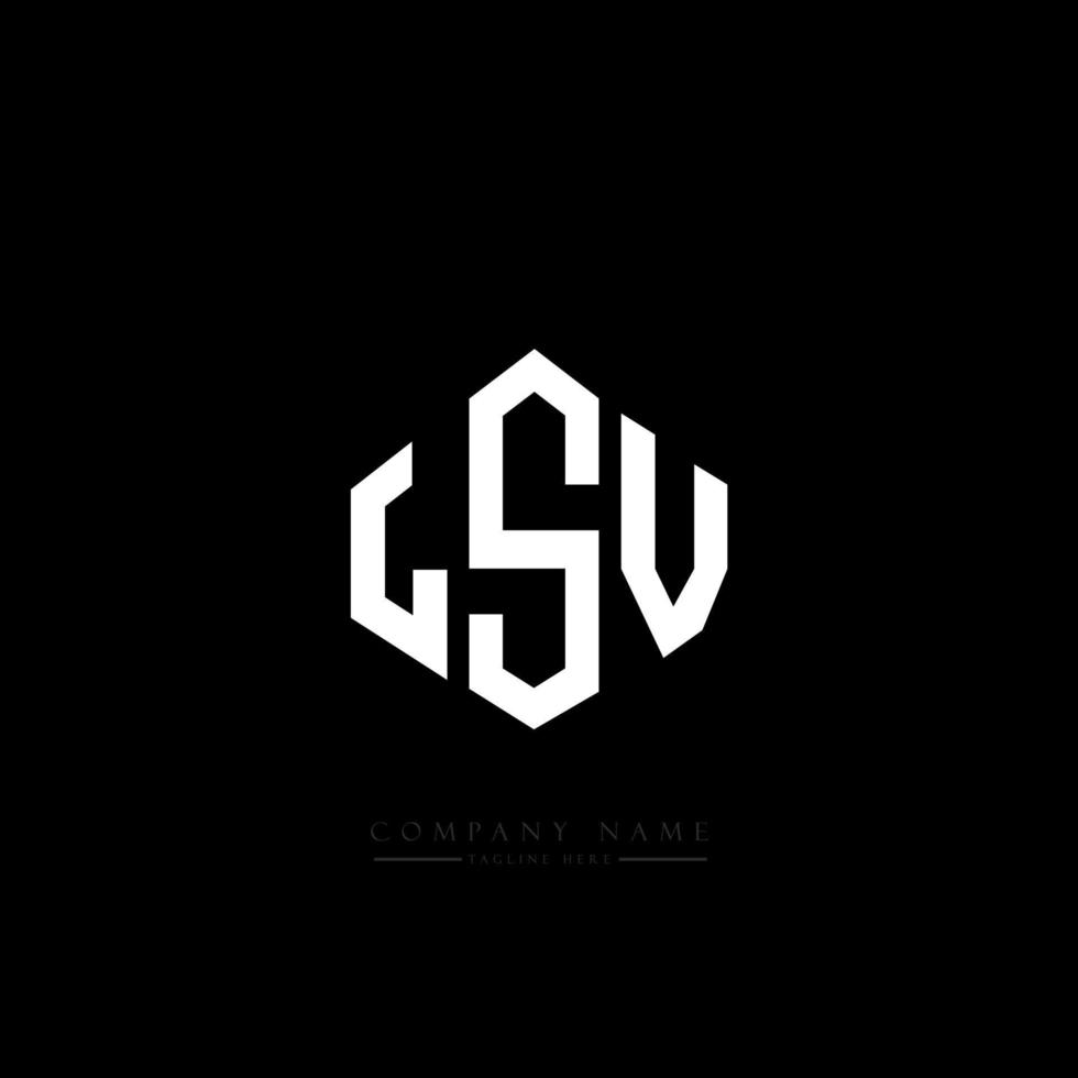 LSV letter logo design with polygon shape. LSV polygon and cube shape logo design. LSV hexagon vector logo template white and black colors. LSV monogram, business and real estate logo.