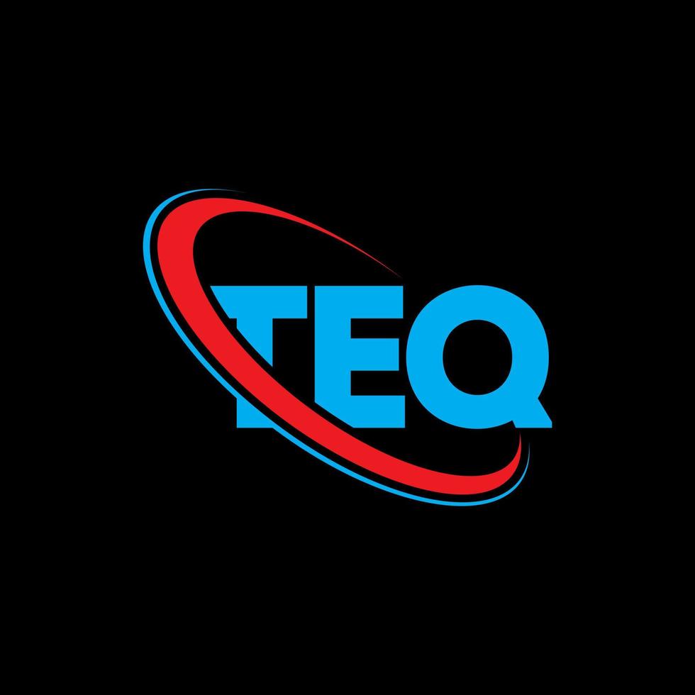 TEQ logo. TEQ letter. TEQ letter logo design. Initials TEQ logo linked