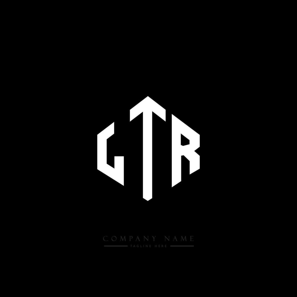 diseño de logotipo de letra ltr con forma de polígono. diseño de logotipo en forma de cubo y polígono ltr. ltr hexágono vector logo plantilla colores blanco y negro. monograma ltr, logotipo comercial e inmobiliario.