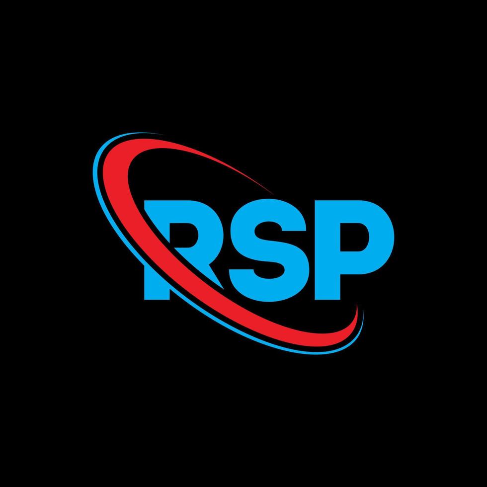 RSP logo. RSP letter. RSP letter logo design. Initials RSP logo linked with circle and uppercase monogram logo. RSP typography for technology, business and real estate brand. vector