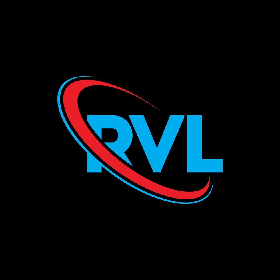 RVL logo. RVL letter. RVL letter logo design. Initials RVL logo linked with circle and uppercase monogram logo. RVL typography for technology, business and real estate brand. vector