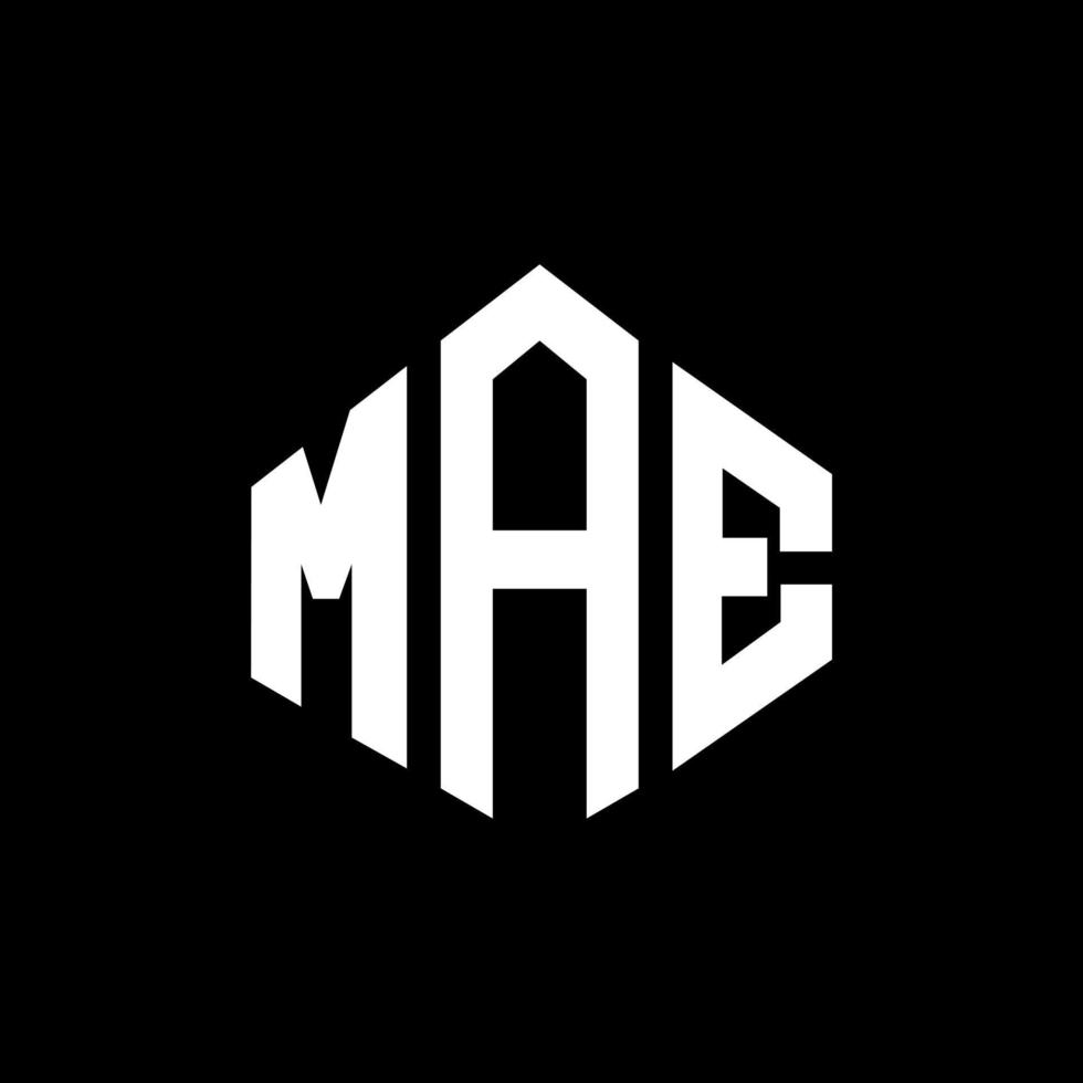 diseño de logotipo de letra mae con forma de polígono. mae polígono y diseño de logotipo en forma de cubo. mae hexagon vector logo plantilla colores blanco y negro. monograma mae, logotipo empresarial y inmobiliario.