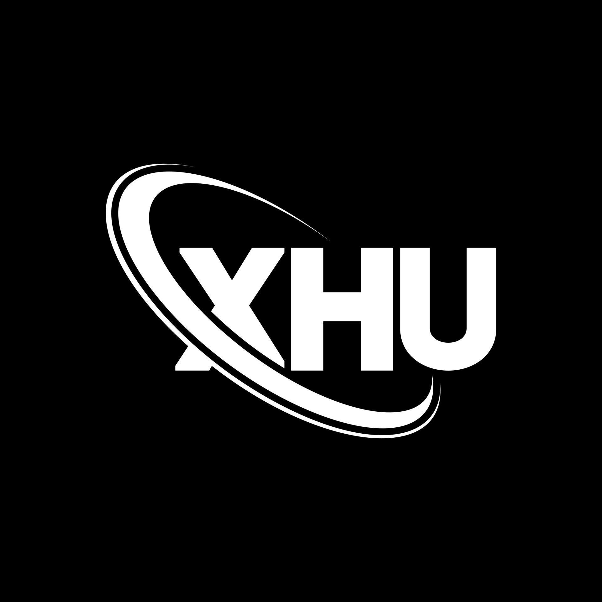 XHU logo. XHU letter. XHU letter logo design. Initials XHU logo linked