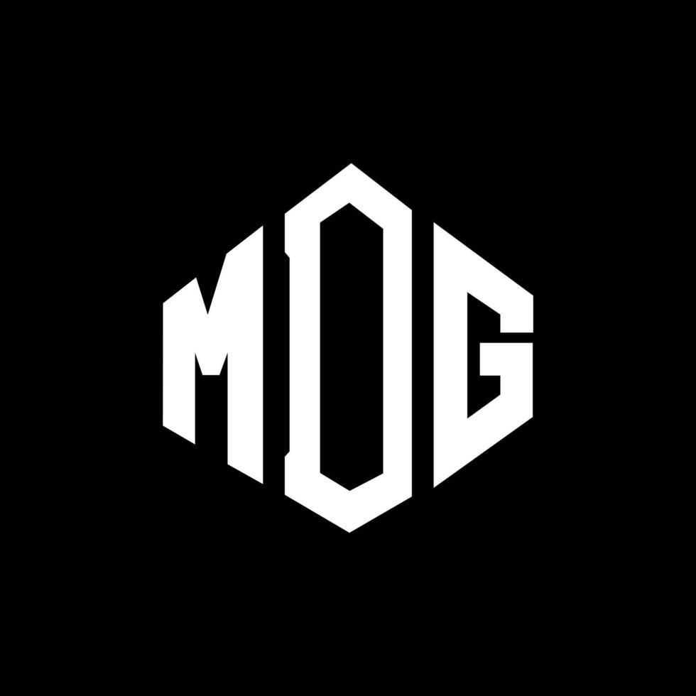 diseño de logotipo de letra mdg con forma de polígono. mdg polígono y diseño de logotipo en forma de cubo. mdg hexágono vector logo plantilla colores blanco y negro. monograma mdg, logotipo empresarial y inmobiliario.