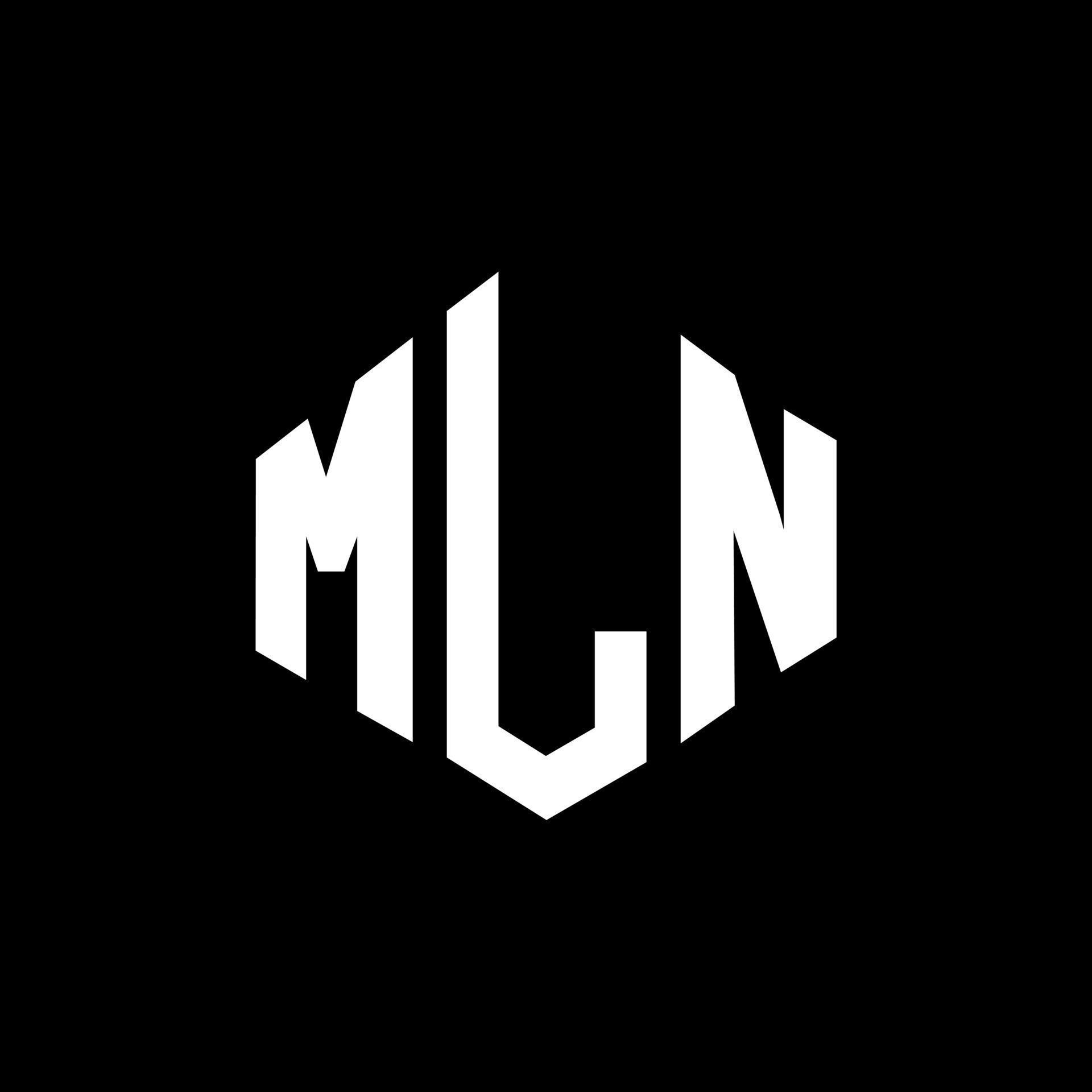 MLN letter logo design with polygon shape. MLN polygon and cube shape ...