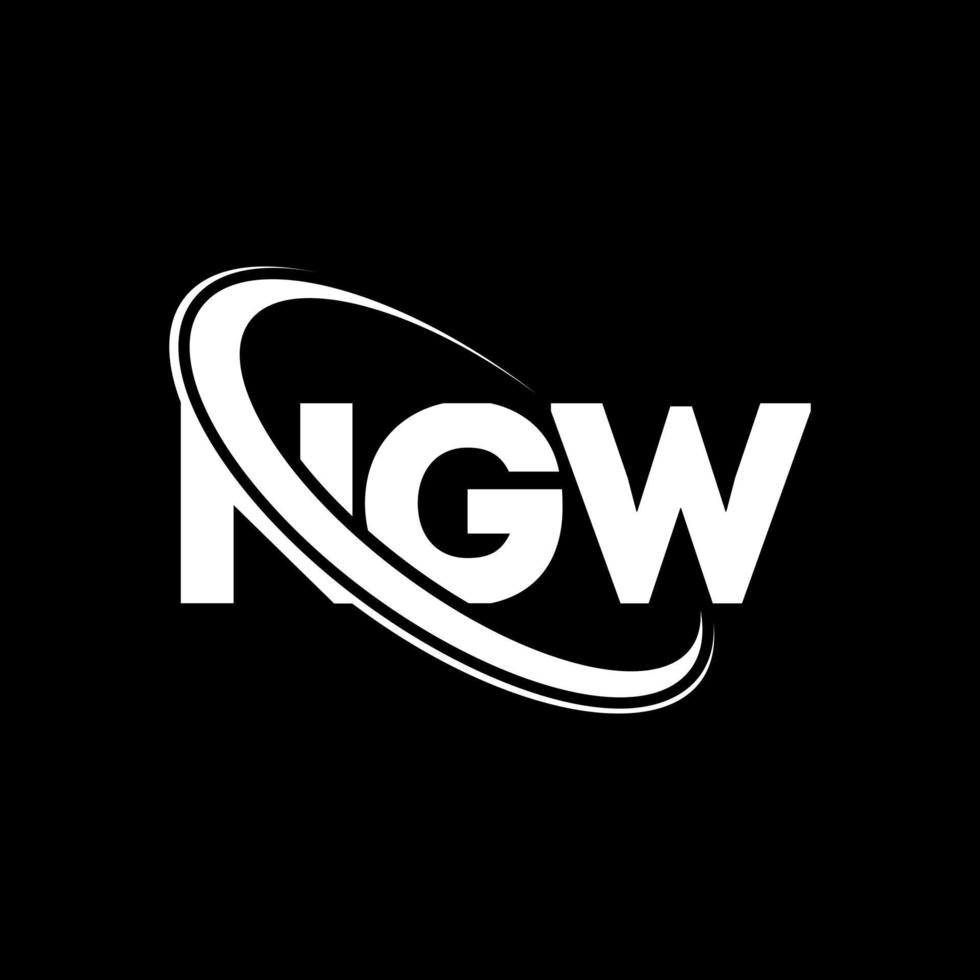 NGW logo. NGW letter. NGW letter logo design. Initials NGW logo linked with circle and uppercase monogram logo. NGW typography for technology, business and real estate brand. vector