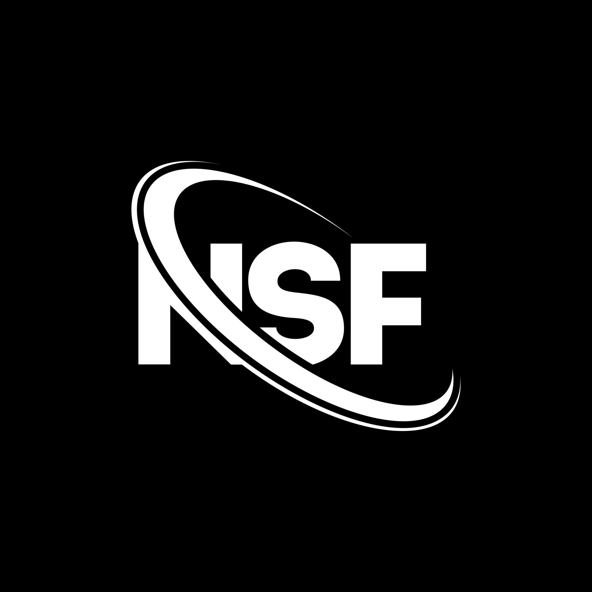 NSF logo NSF letter NSF letter logo design Initials NSF logo linked