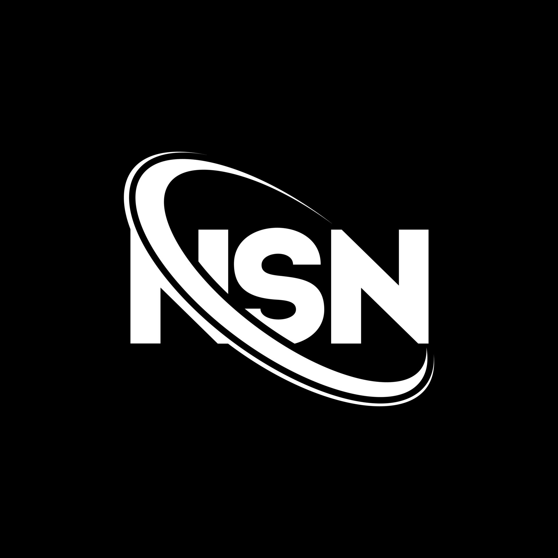 logotipo de NSN. carta nsn. diseño del logotipo de la letra nsn