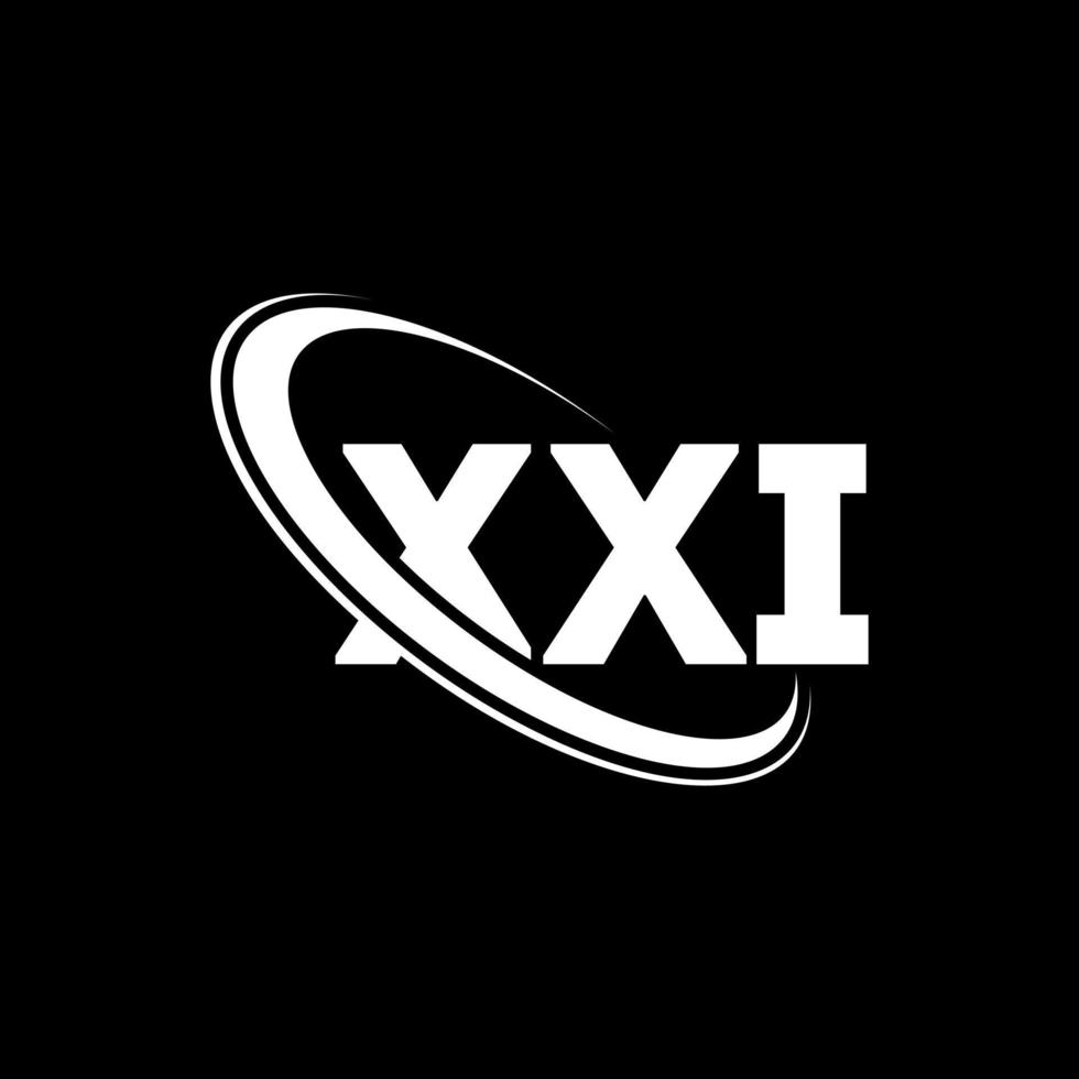 XXI logo. XXI letter. XXI letter logo design. Initials XXI logo linked with circle and uppercase monogram logo. XXI typography for technology, business and real estate brand. vector