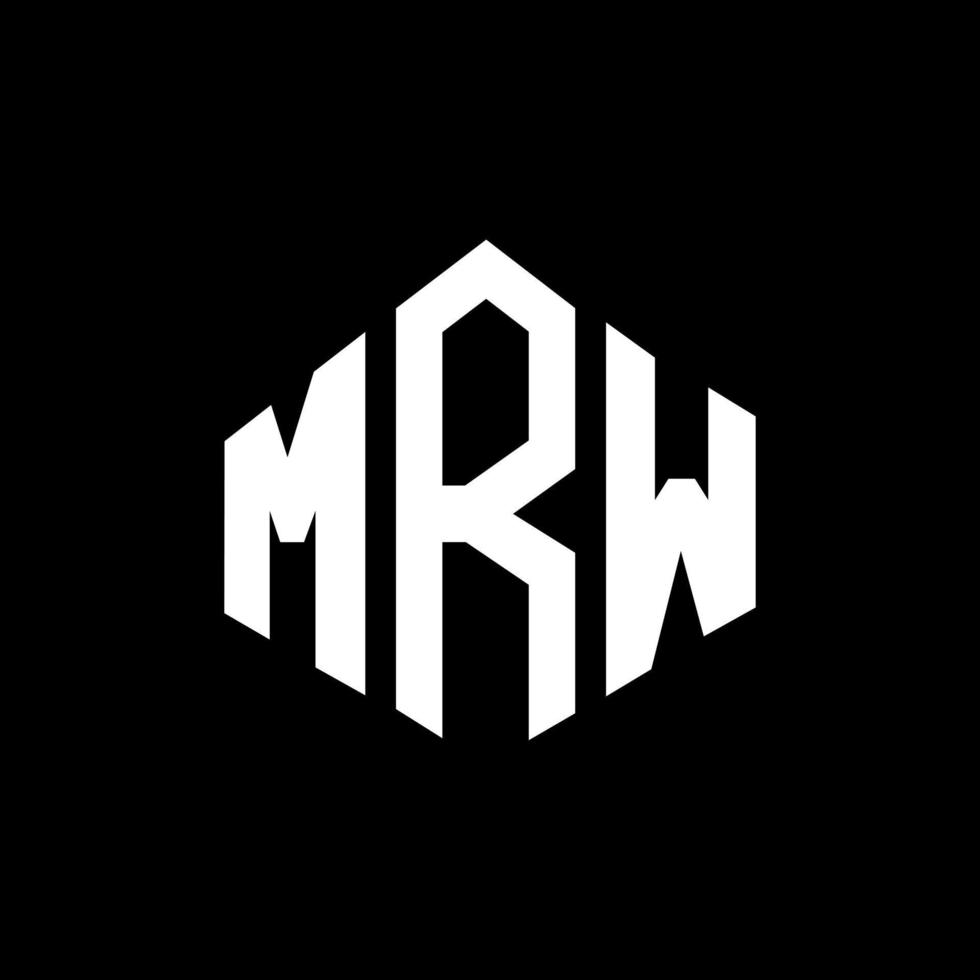 diseño de logotipo de letra mrw con forma de polígono. mrw polígono y diseño de logotipo en forma de cubo. mrw hexagon vector logo plantilla colores blanco y negro. monograma mrw, logotipo comercial e inmobiliario.