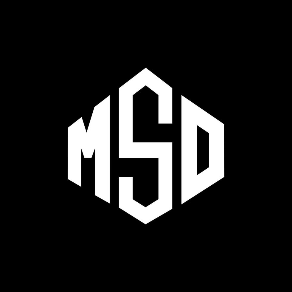 diseño de logotipo de letra mso con forma de polígono diseño de