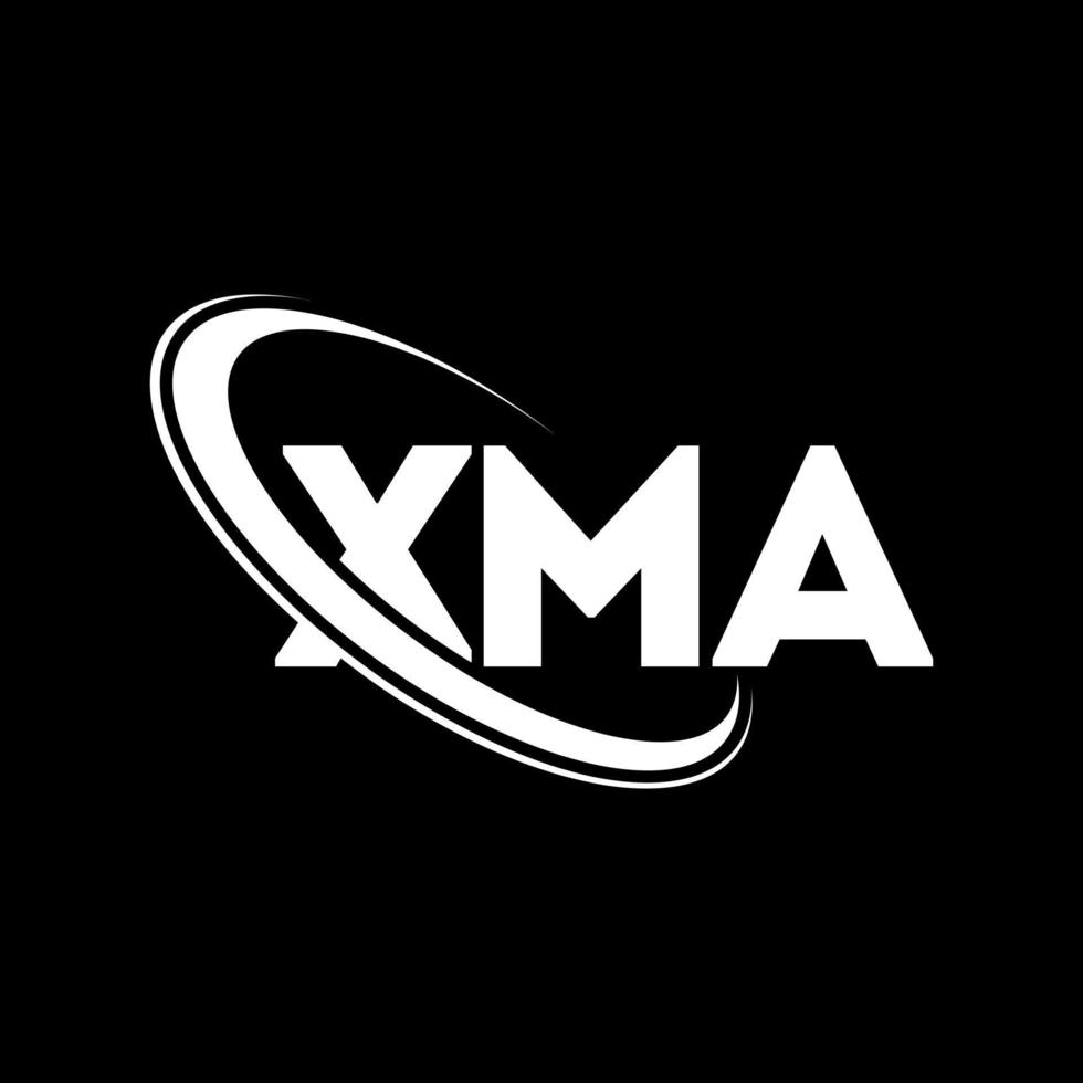 XMA logo. XMA letter. XMA letter logo design. Initials XMA logo linked with circle and uppercase monogram logo. XMA typography for technology, business and real estate brand. vector