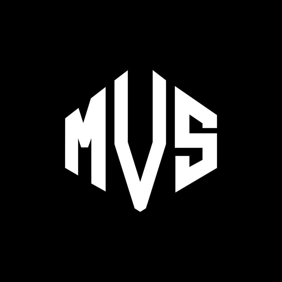 diseño de logotipo de letra mvs con forma de polígono. mvs polígono y diseño de logotipo en forma de cubo. mvs hexagon vector logo plantilla colores blanco y negro. Monograma mvs, logotipo empresarial y inmobiliario.