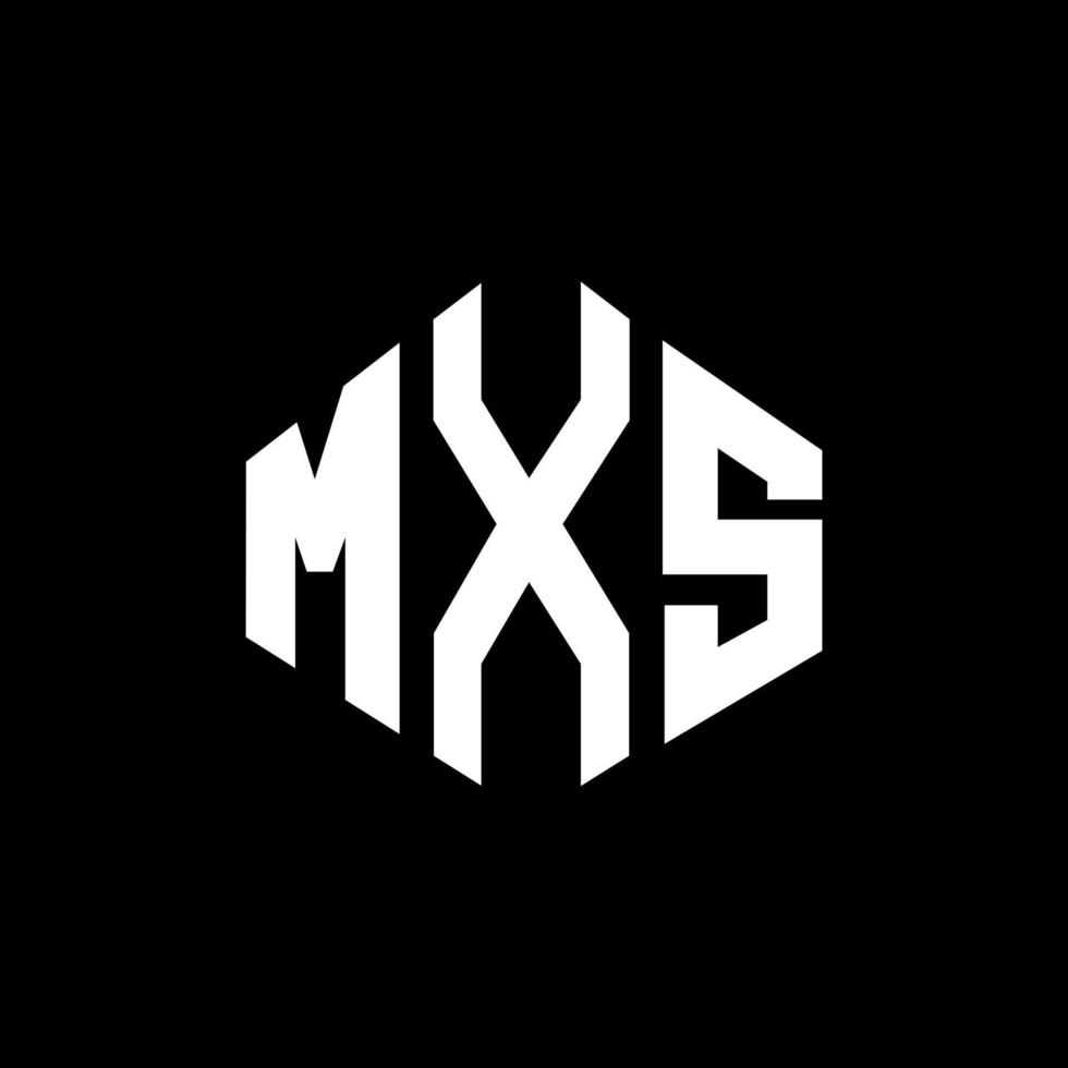 MXS letter logo design with polygon shape. MXS polygon and cube shape logo design. MXS hexagon vector logo template white and black colors. MXS monogram, business and real estate logo.