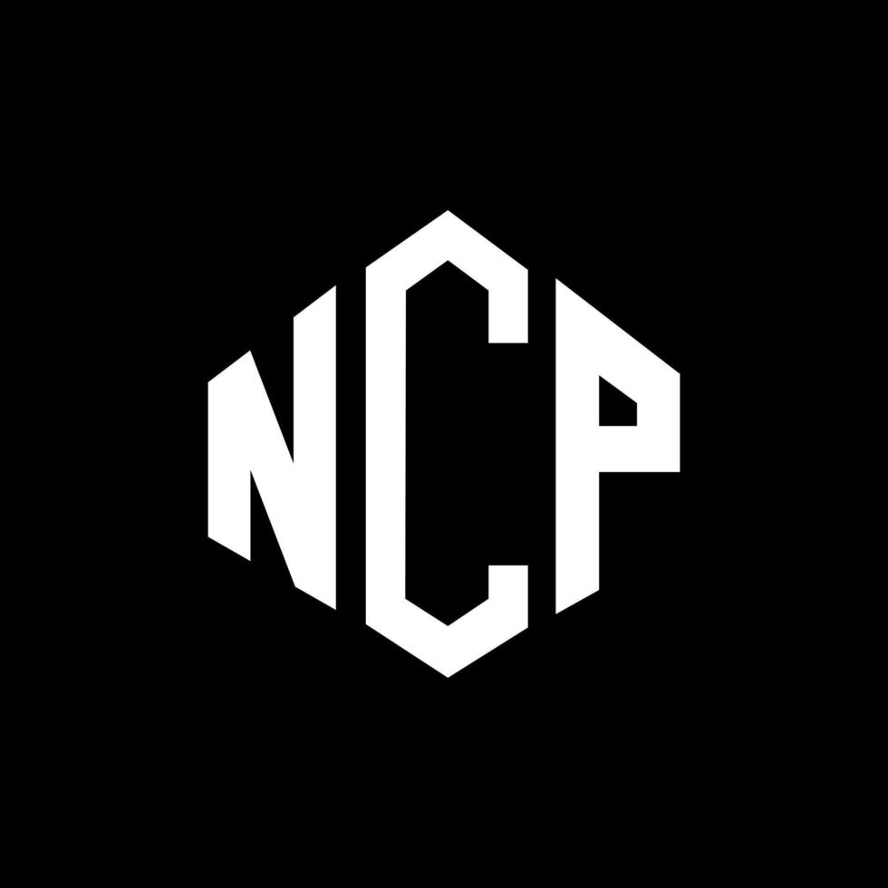 diseño de logotipo de letra ncp con forma de polígono Diseño de