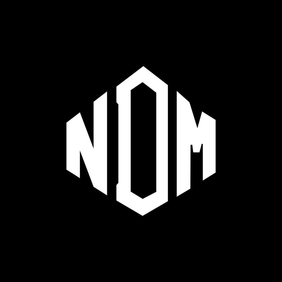 diseño de logotipo de letra ndm con forma de polígono. diseño de logotipo en forma de cubo y polígono ndm. plantilla de logotipo de vector hexagonal ndm colores blanco y negro. monograma ndm, logotipo comercial e inmobiliario.