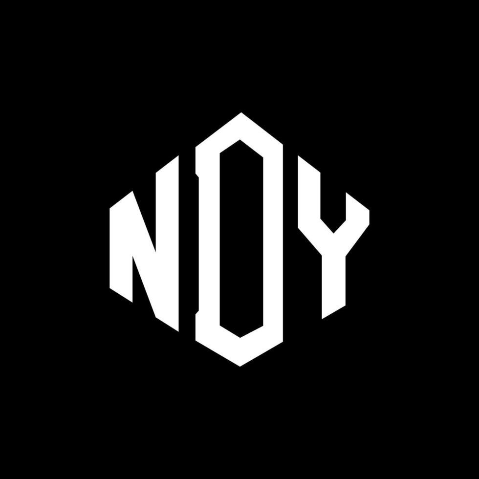 diseño de logotipo de letra ndy con forma de polígono. diseño de logotipo en forma de cubo y polígono ndy. ndy hexágono vector logo plantilla colores blanco y negro. monograma ndy, logotipo comercial e inmobiliario.