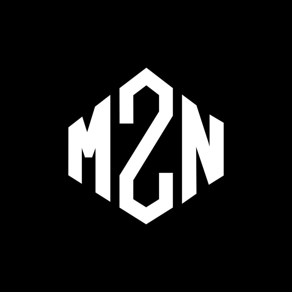 MZN letter logo design with polygon shape. MZN polygon and cube shape logo design. MZN hexagon vector logo template white and black colors. MZN monogram, business and real estate logo.