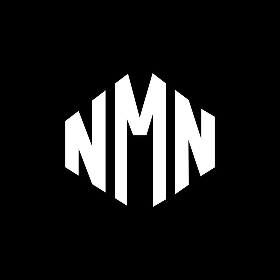 diseño de logotipo de letra nmn con forma de polígono. diseño de logotipo nmn polígono y forma de cubo. nmn hexágono vector logo plantilla colores blanco y negro. monograma nmn, logotipo comercial e inmobiliario.