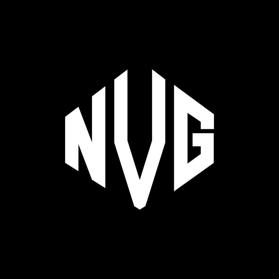 NVG letter logo design with polygon shape. NVG polygon and cube shape logo design. NVG hexagon vector logo template white and black colors. NVG monogram, business and real estate logo.