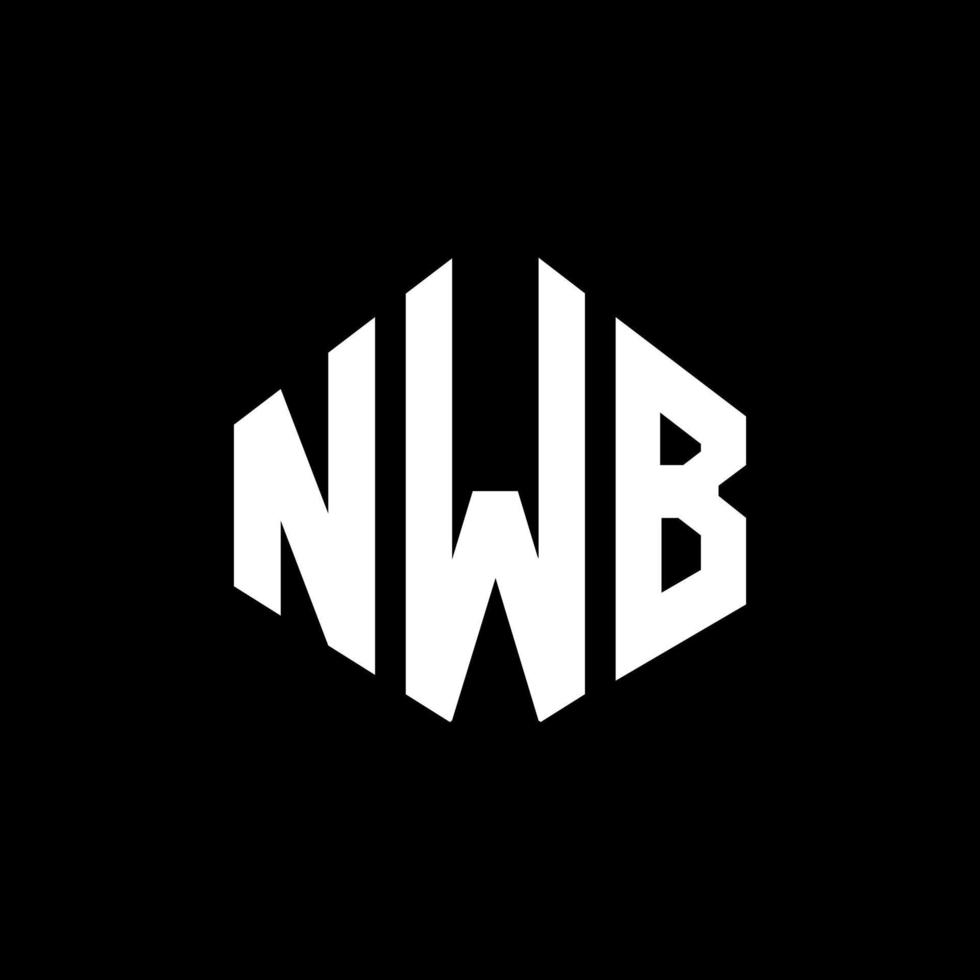 NWB letter logo design with polygon shape. NWB polygon and cube shape ...