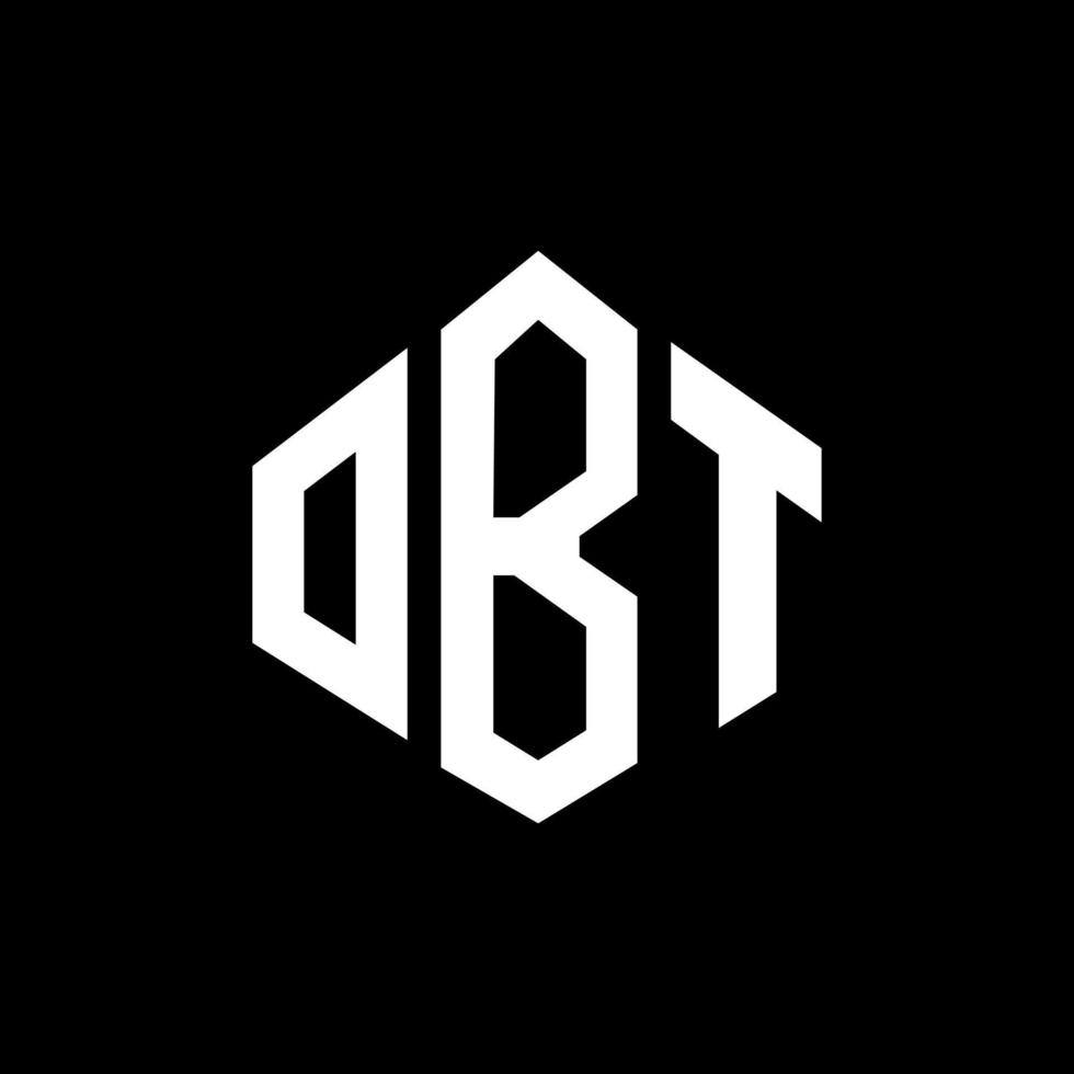 diseño de logotipo de letra obt con forma de polígono. obt polígono y diseño de logotipo en forma de cubo. obt hexágono vector logo plantilla colores blanco y negro. monograma obt, logotipo comercial e inmobiliario.