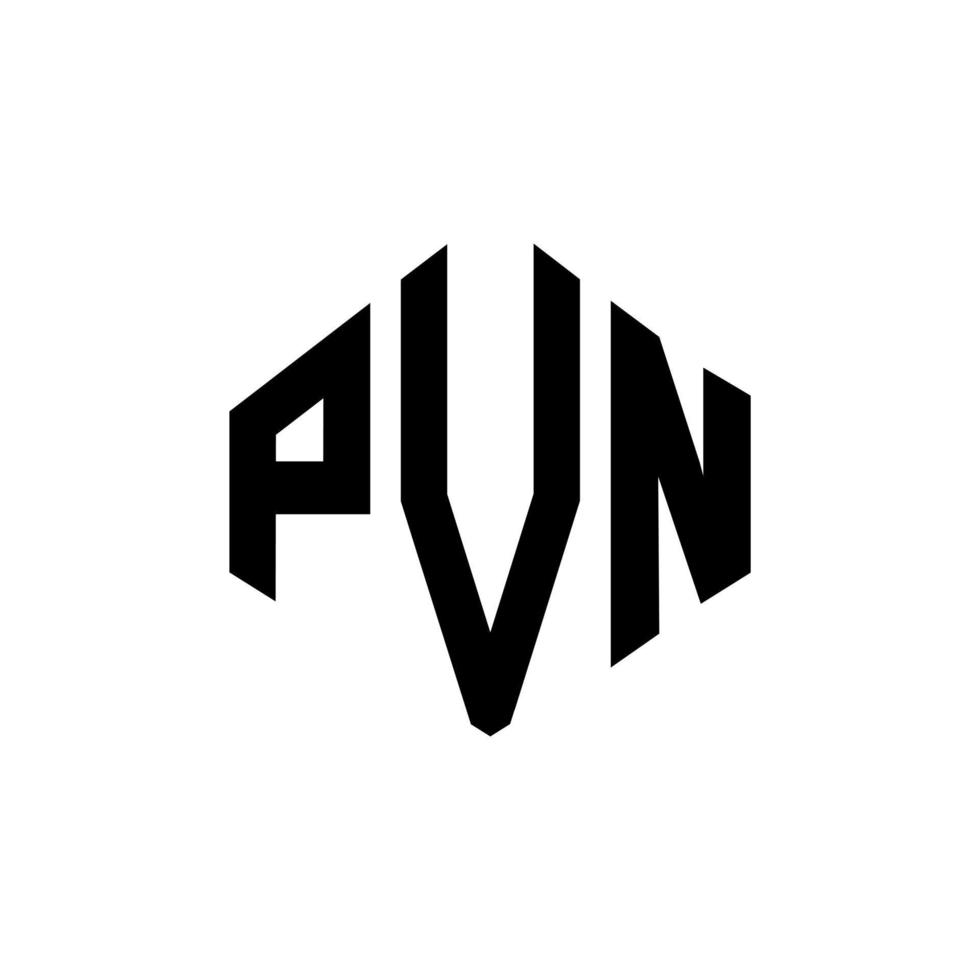 diseño de logotipo de letra pvn con forma de polígono. diseño de logotipo de forma de cubo y polígono pvn. pvn hexágono vector logo plantilla colores blanco y negro. monograma pvn, logotipo empresarial y inmobiliario.