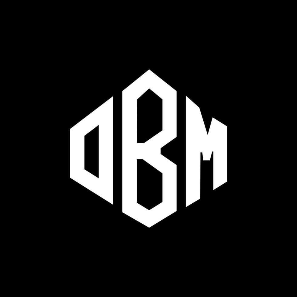 OBM letter logo design with polygon shape. OBM polygon and cube shape logo design. OBM hexagon vector logo template white and black colors. OBM monogram, business and real estate logo.