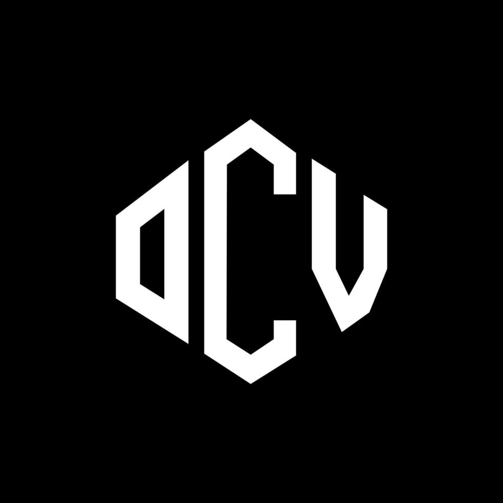 OCV letter logo design with polygon shape. OCV polygon and cube shape logo design. OCV hexagon vector logo template white and black colors. OCV monogram, business and real estate logo.