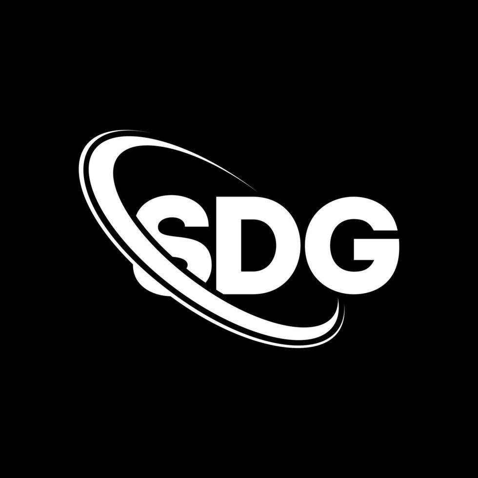 logotipo de sdg. carta sdg. diseño del logotipo de la letra sdg. logotipo de iniciales sdg vinculado con círculo y logotipo de monograma en mayúsculas. tipografía sdg para tecnología, negocios y marca inmobiliaria. vector
