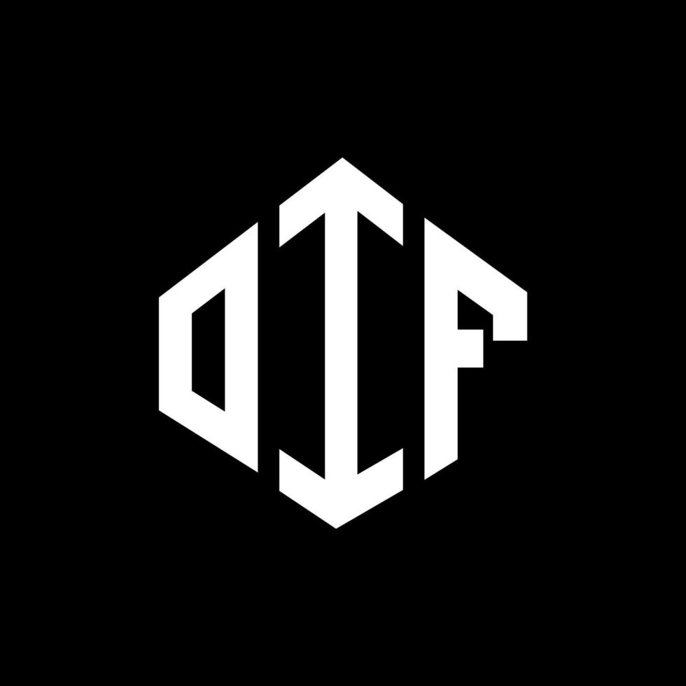 diseño de logotipo de letra oif con forma de polígono. oif diseño de logotipo en forma de polígono y cubo. oif hexágono vector logo plantilla colores blanco y negro. oif monograma, logotipo comercial e inmobiliario.