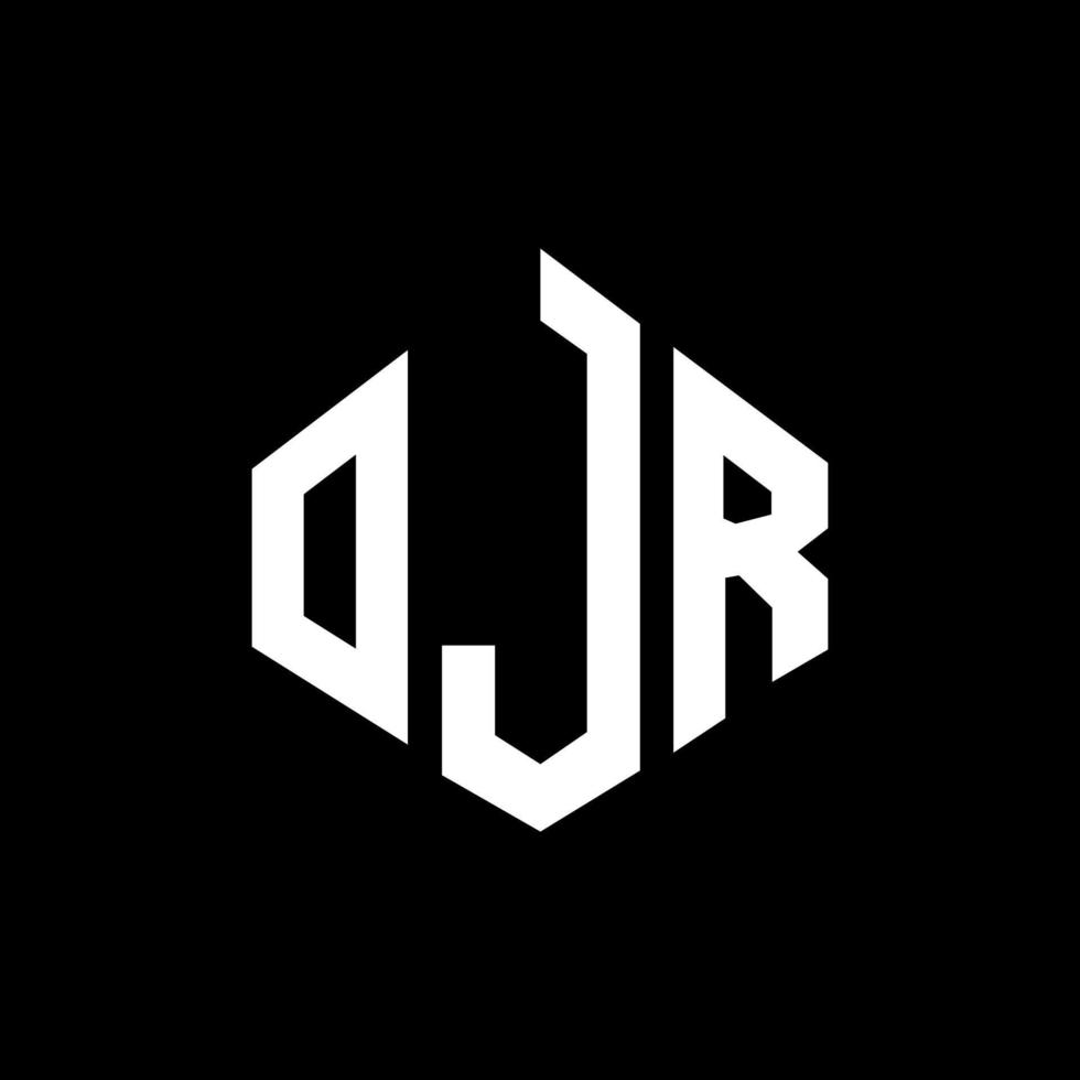 OJR letter logo design with polygon shape. OJR polygon and cube shape logo design. OJR hexagon vector logo template white and black colors. OJR monogram, business and real estate logo.