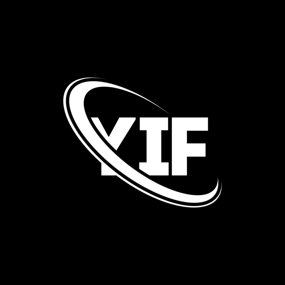 logotipo de yif. letra yif. diseño del logotipo de la letra yif. logotipo de iniciales yif vinculado con círculo y logotipo de monograma en mayúsculas. tipografía yif para tecnología, negocios y marca inmobiliaria. vector