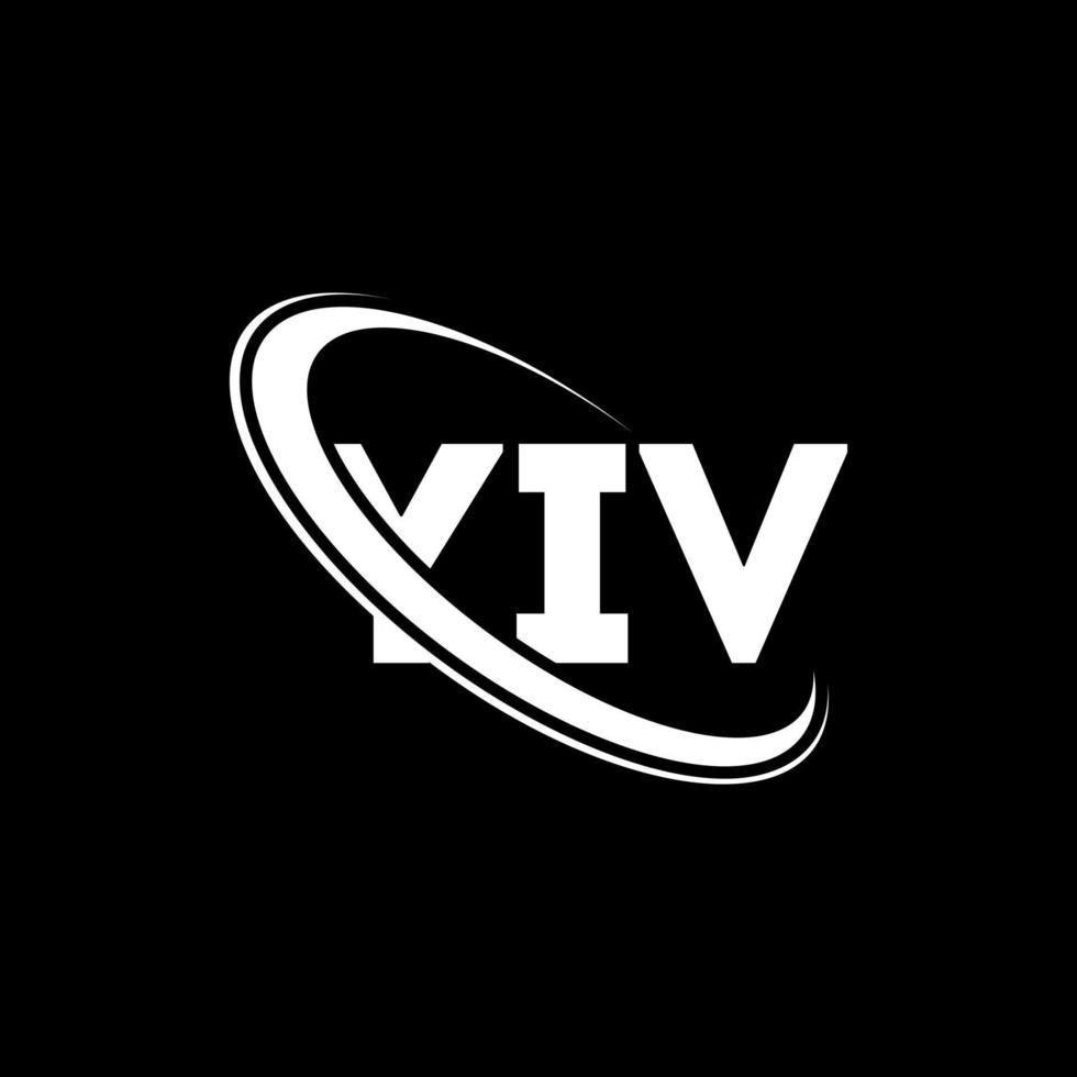 logotipo de yiv. carta yiv. diseño del logotipo de la letra yiv. logotipo de iniciales yiv vinculado con círculo y logotipo de monograma en mayúsculas. tipografía yiv para tecnología, negocios y marca inmobiliaria. vector