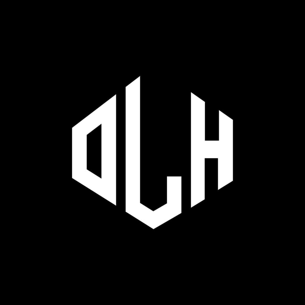 diseño de logotipo de letra olh con forma de polígono. diseño de logotipo en forma de cubo y polígono olh. olh hexágono vector logo plantilla colores blanco y negro. monograma olh, logotipo comercial e inmobiliario.