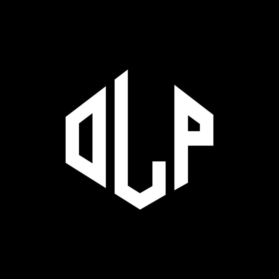 diseño de logotipo de letra olp con forma de polígono. diseño de logotipo de forma de cubo y polígono olp. olp hexágono vector logo plantilla colores blanco y negro. monograma olp, logotipo empresarial y inmobiliario.