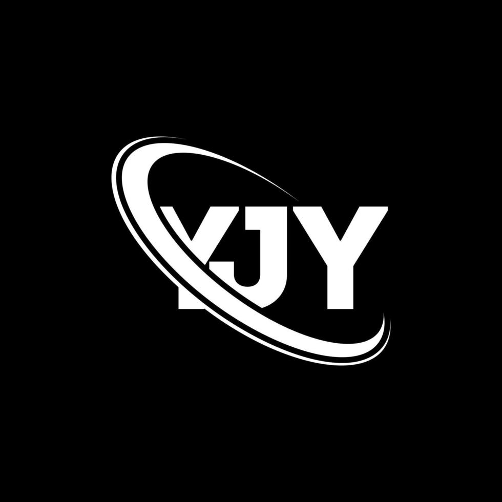 logotipo de yjy. letra yj. diseño del logotipo de la letra yjy. logotipo de iniciales yjy vinculado con círculo y logotipo de monograma en mayúsculas. tipografía yjy para tecnología, negocios y marca inmobiliaria. vector