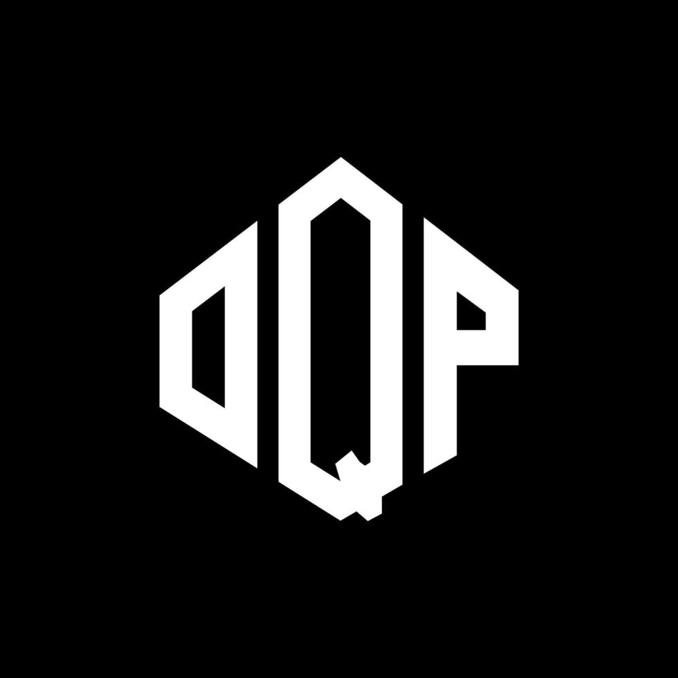 OQP letter logo design with polygon shape. OQP polygon and cube shape logo design. OQP hexagon vector logo template white and black colors. OQP monogram, business and real estate logo.