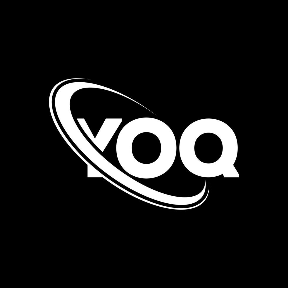 logotipo de yoq. letra yoq. diseño del logotipo de la letra yoq. Logotipo de iniciales yoq vinculado con círculo y logotipo de monograma en mayúsculas. tipografía yoq para tecnología, negocios y marca inmobiliaria. vector
