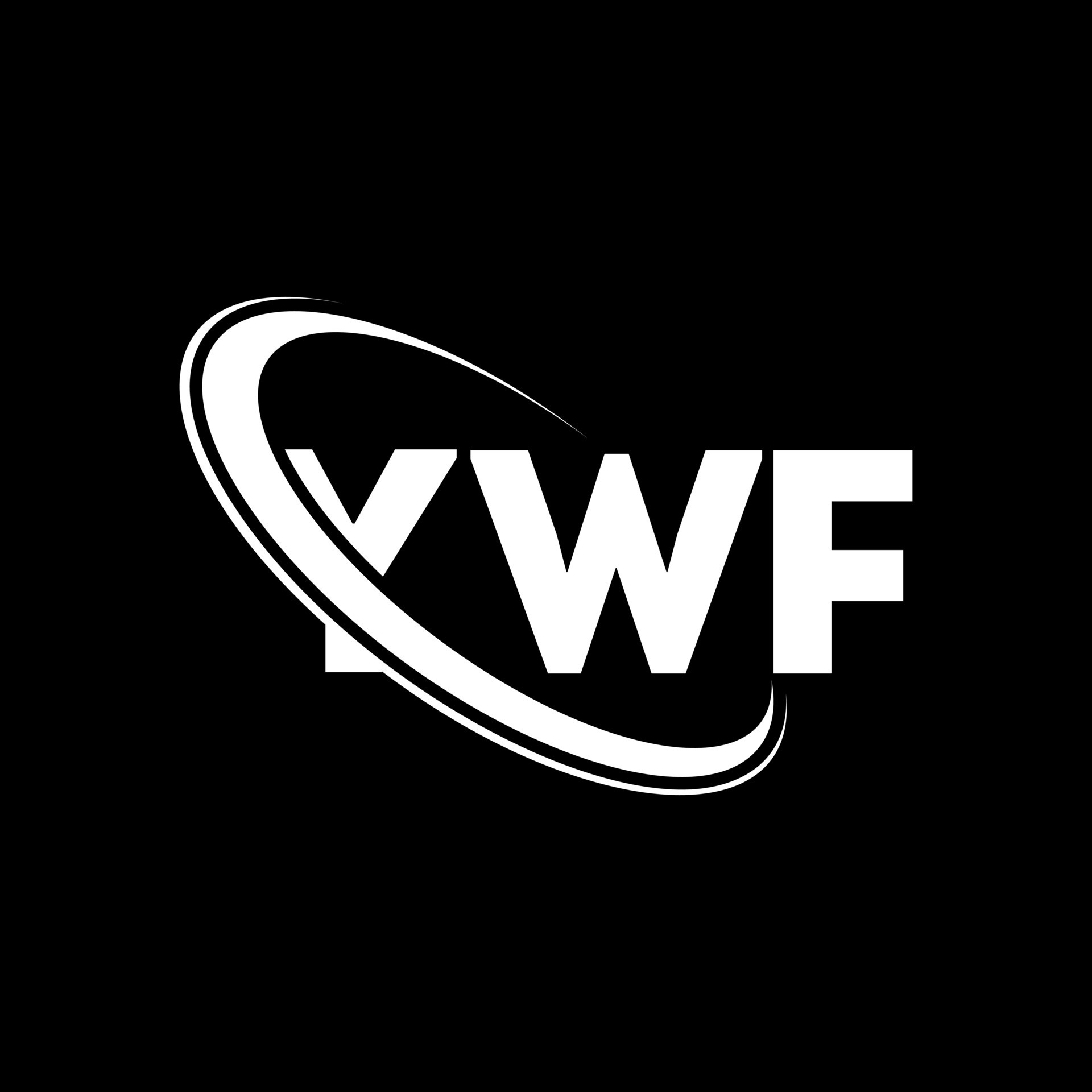 YWF logo. YWF letter. YWF letter logo design. Initials YWF logo linked ...