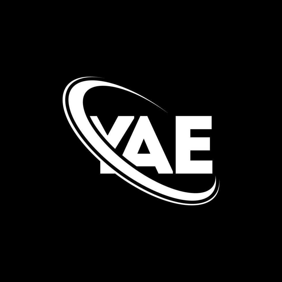 YAE logo. YAE letter. YAE letter logo design. Initials YAE logo linked with circle and uppercase monogram logo. YAE typography for technology, business and real estate brand. vector