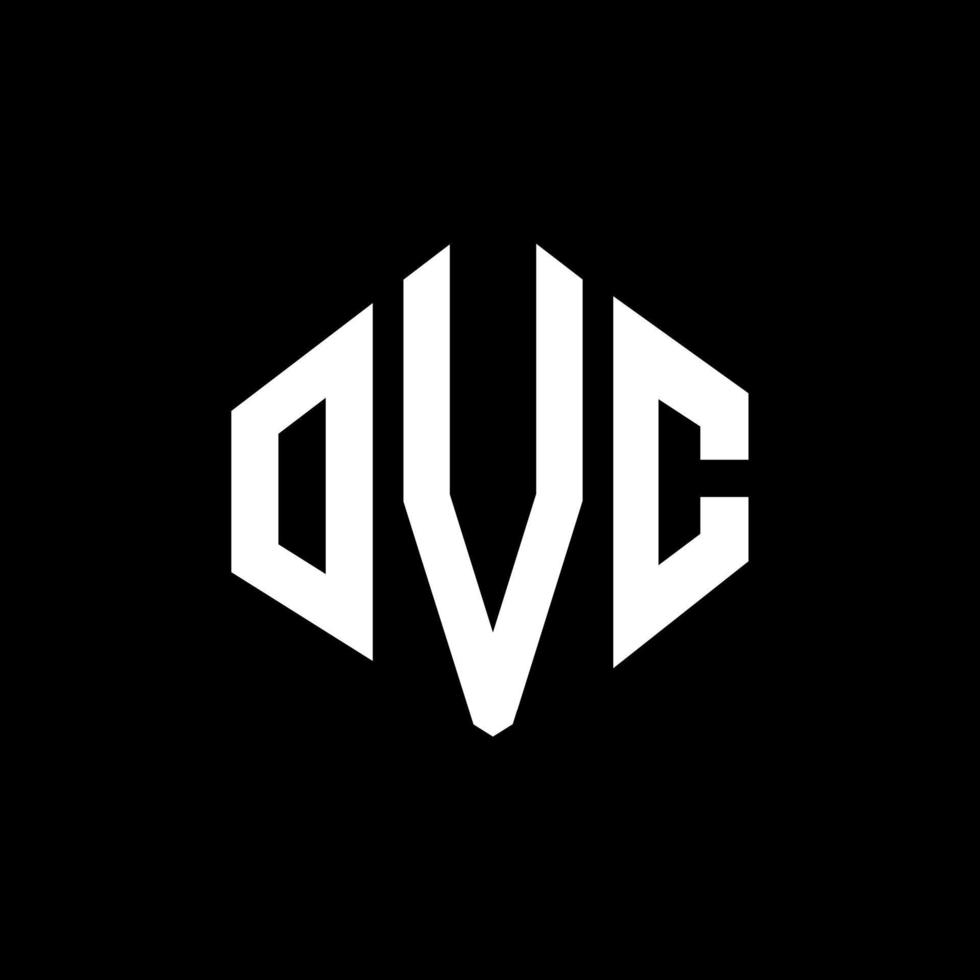 diseño de logotipo de letra ovc con forma de polígono. diseño de logotipo en forma de cubo y polígono ovc. ovc hexágono vector logo plantilla colores blanco y negro. monograma ovc, logotipo empresarial y inmobiliario.