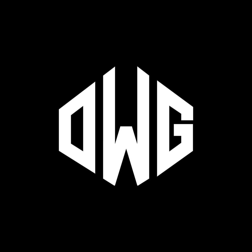 diseño de logotipo de letra owg con forma de polígono. diseño de logotipo de forma de polígono y cubo de owg. owg hexágono vector logo plantilla colores blanco y negro. monograma owg, logotipo empresarial y inmobiliario.