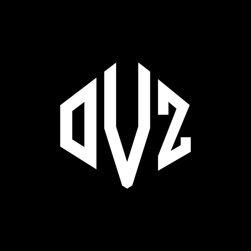 diseño de logotipo de letra ovz con forma de polígono. diseño de logotipo en forma de cubo y polígono ovz. ovz hexágono vector logo plantilla colores blanco y negro. monograma ovz, logotipo empresarial y inmobiliario.