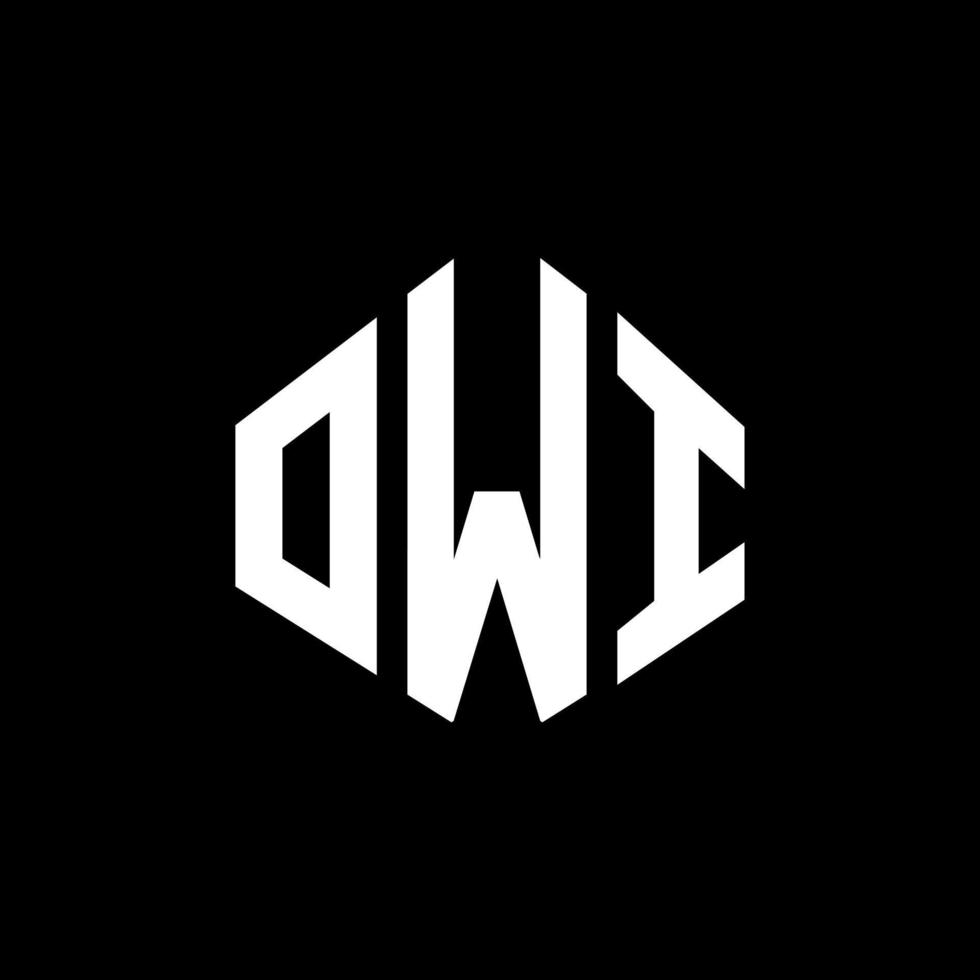 diseño de logotipo de letra owi con forma de polígono. owi polígono y diseño de logotipo en forma de cubo. owi hexágono vector logo plantilla colores blanco y negro. monograma owi, logotipo comercial y inmobiliario.